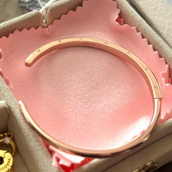 Pandora Pink Gold Open Bangle Bracelet - Picture 2 of 2